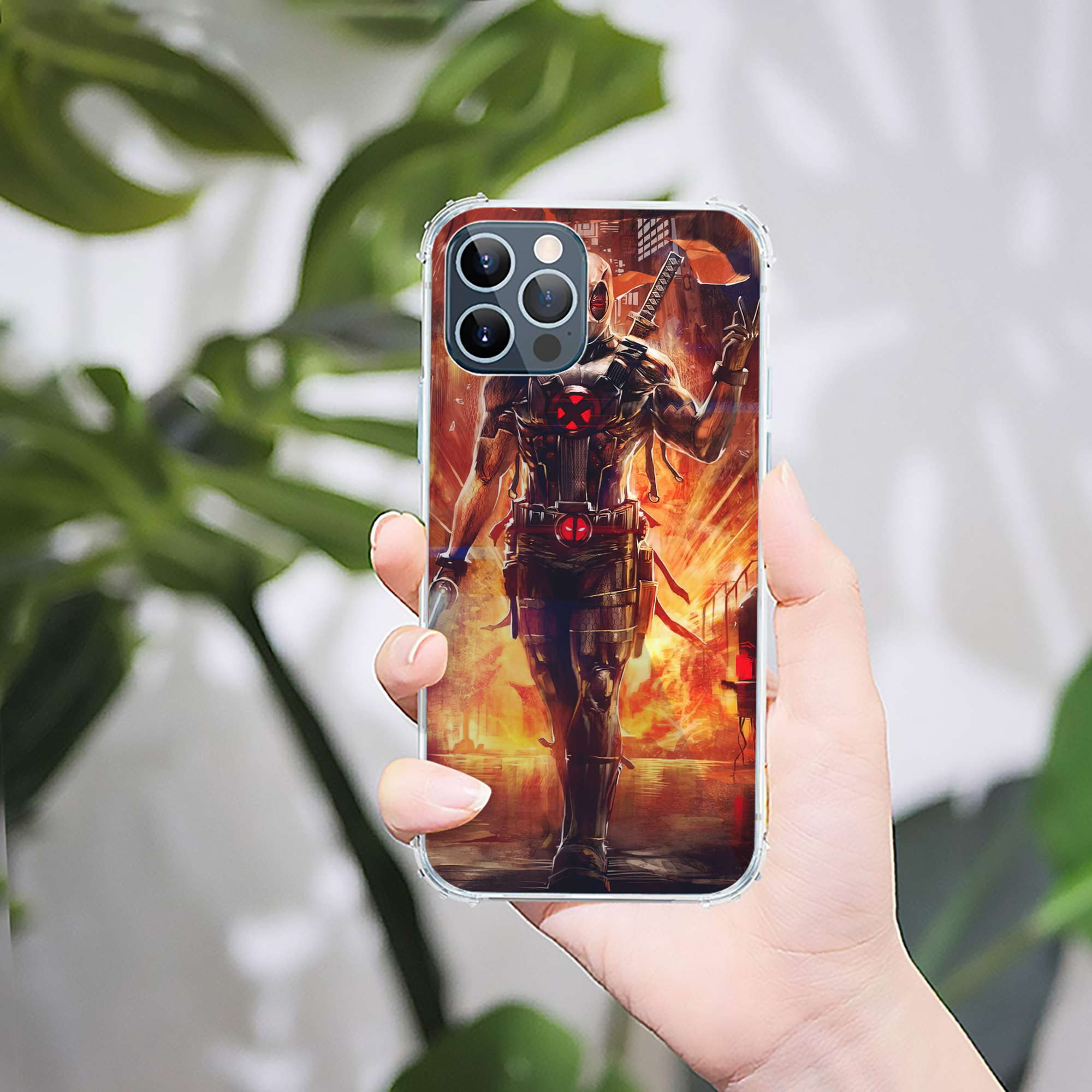 （画像用） Deadpool デッドプール 【iPhone 12シリーズ対応】透明スマホケース（クリアソフトケース）